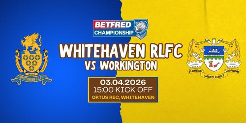 vs Workington Town<br />3rd April 2026<br />3PM KICK OFF